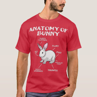 Funny Bunny Rabbit Anatomy Cute Rabbit Humour Joke T-Shirt