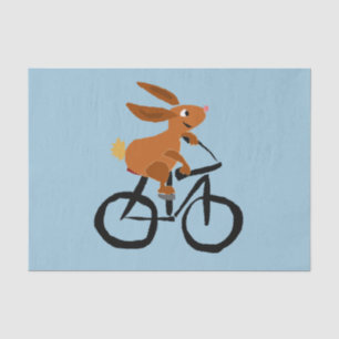 Funny Bunny Rabbit on Bicycle Tissue Paper