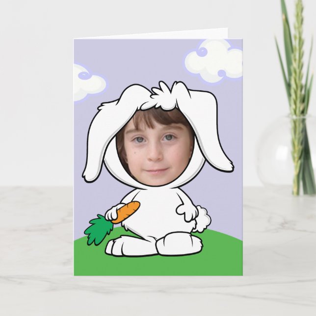 Funny Bunny Rabbit Photo Face Template (Front)