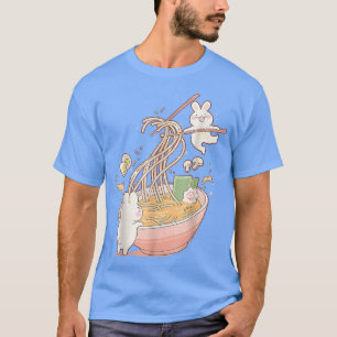 Funny Bunny Rabbit Ramen Noodle Soup, Anime Kawaii T-Shirt