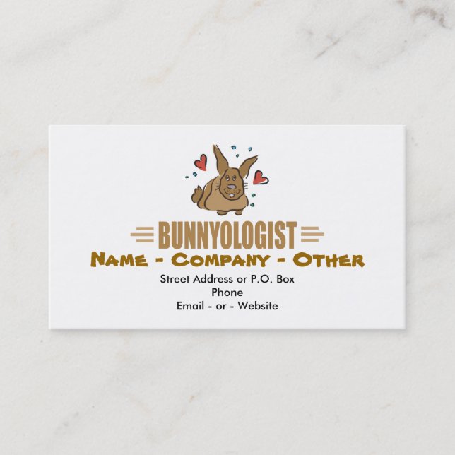 Funny Bunny Rabbits Business Card (Front)