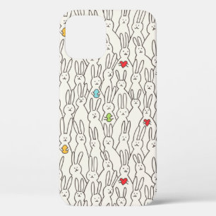 Funny bunny seamless pattern iPhone 12 case