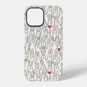 Funny bunny seamless pattern iPhone 12 case