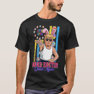 Funny Bunny Trump 47th Salt Bae Meme Make Easter G T-Shirt