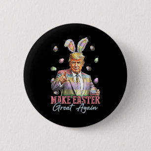 Funny Bunny Trump Make Easter Great Again Rabbit H 6 Cm Round Badge