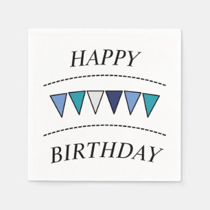 Funny Bunting Happy Birthday Napkin