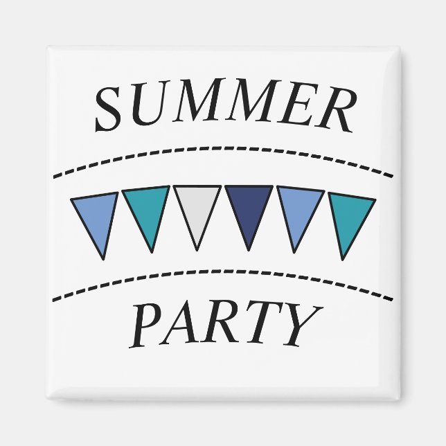 Funny Bunting Summer Party Magnet (Front)