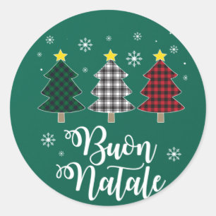 Funny Buon Natale Italy Xmas Holiday Italian Chris Classic Round Sticker