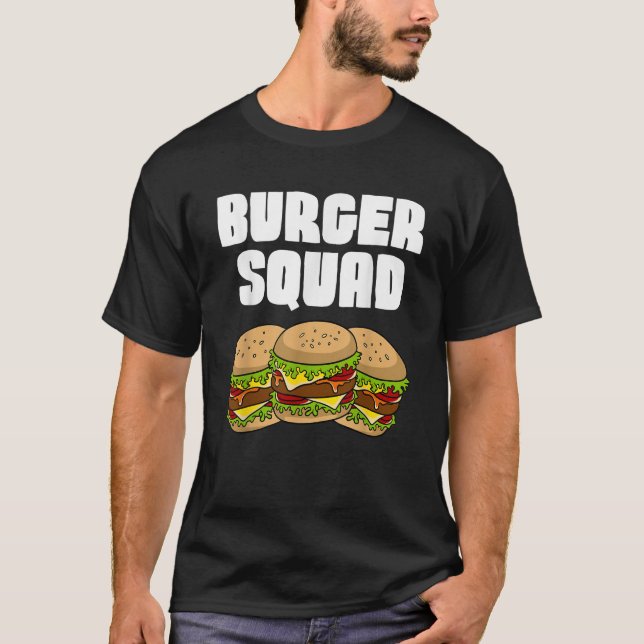 Funny Burger Art For Men Women Hamburger Cheesebur T-Shirt (Front)