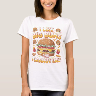 Funny Burger Lover Typography Design for Foodies T-Shirt
