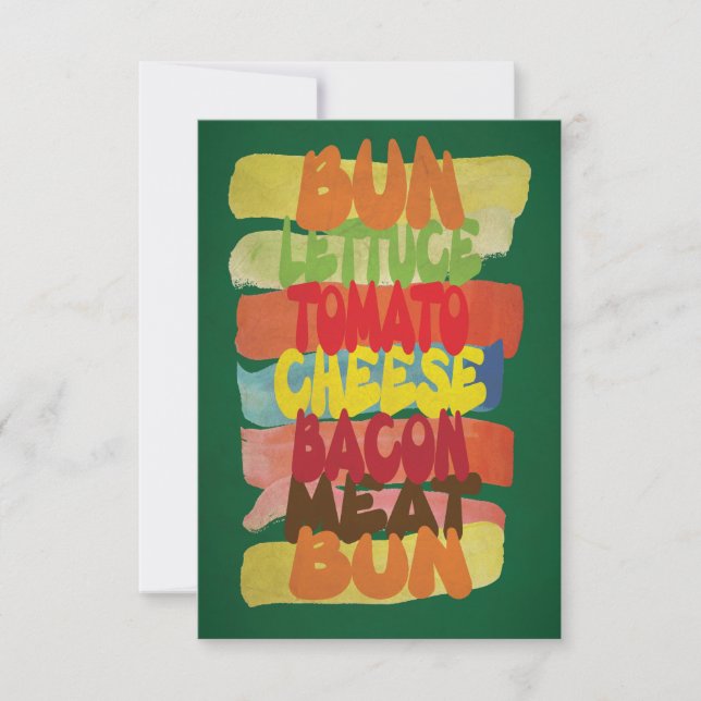 Funny Burger Typography Art (Front)