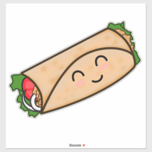 FUNNY BURRITO DIE-CUT STYLE DECAL STICKER FOR CAR