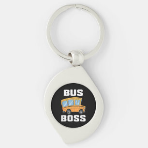 Funny Bus Boss School Bus Driver Key Ring
