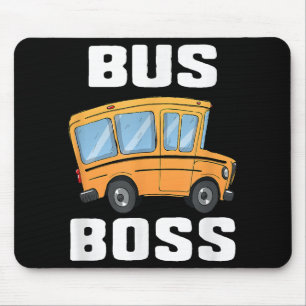 Funny Bus Boss School Bus Driver Mouse Mat