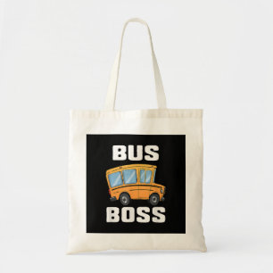 Funny Bus Boss School Bus Driver Tote Bag