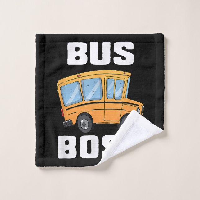 Funny Bus Boss School Bus Driver Wash Cloth (Wash Cloth)
