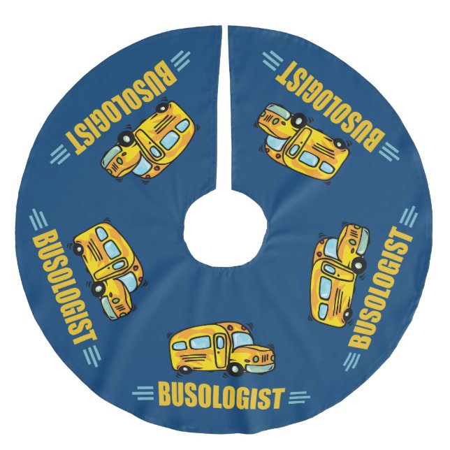 Funny Bus Driver Brushed Polyester Tree Skirt (Front)