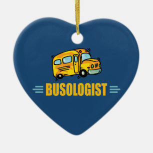 Funny Bus Driver Ceramic Tree Decoration