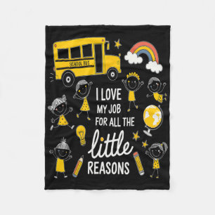 Funny Bus Driver I Love My Job Little Reasons Ck T Fleece Blanket