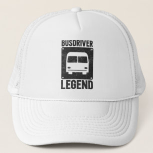 Funny Bus Driver Legend School Bus Trucker Hat