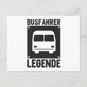 Funny Bus Driver Legende School Bus Postcard