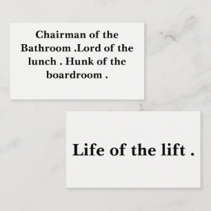 Funny business cards