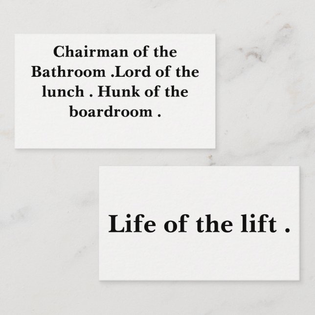 Funny business cards (Front/Back)