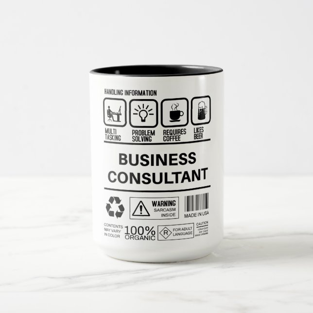 Funny Business Consultant Handling Information Mug (Center)