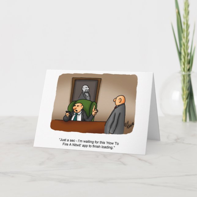 Funny Business Humour Greeting Card (Front)