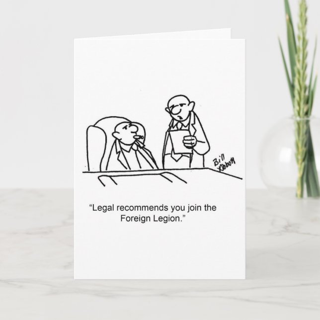 Funny Business Humour Greeting Card Blank (Front)