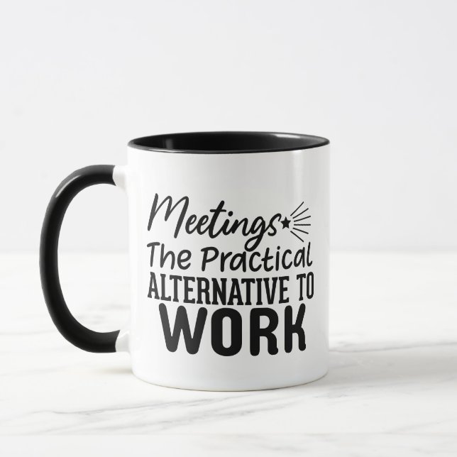 Funny business meetings word art  mug (Left)