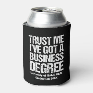 Funny Business School Graduation Custom College Can Cooler