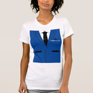 Funny Business T-Shirt Blue Suit Custom Name Name