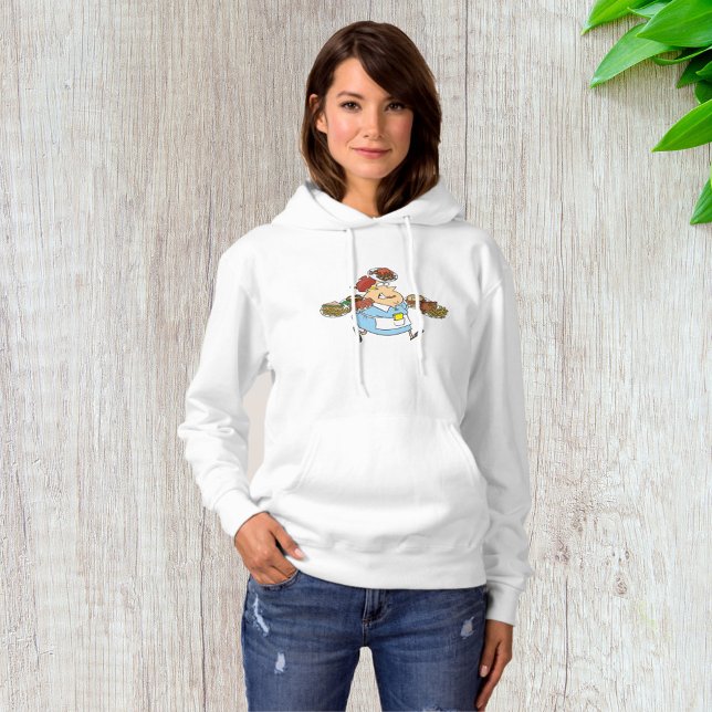 Funny Busy Waitress Overworked Server Hoodie (Creator Uploaded)