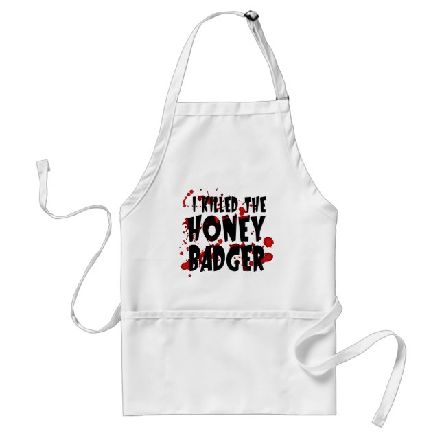 Funny Butcher Shop Honey Badger Apron (Front)