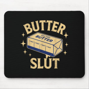 Funny Butter Lovers Retro Vintage Design - Butter  Mouse Mat