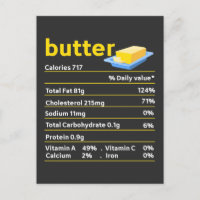 Funny Butter Nutrition Facts Food Fat Humour