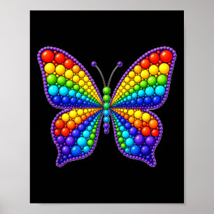 Funny Butterfly Lover Polka Dots Happy Dot Day Boy Poster