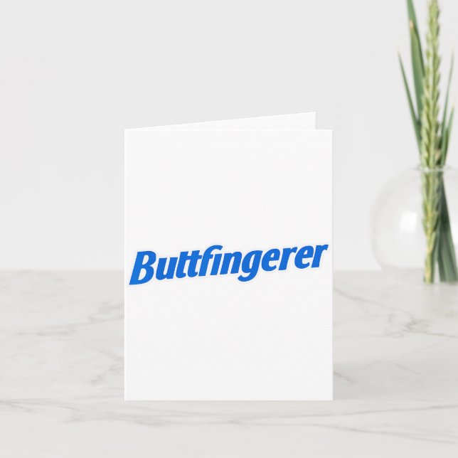 Funny Buttfingerer Tee Butt Fingerer Halloween Emb Card (Front)