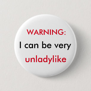 Funny Button For Girs, 2¼ Inch Round Button