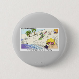 Funny Buttons: Cats From Catalina Island 6 Cm Round Badge