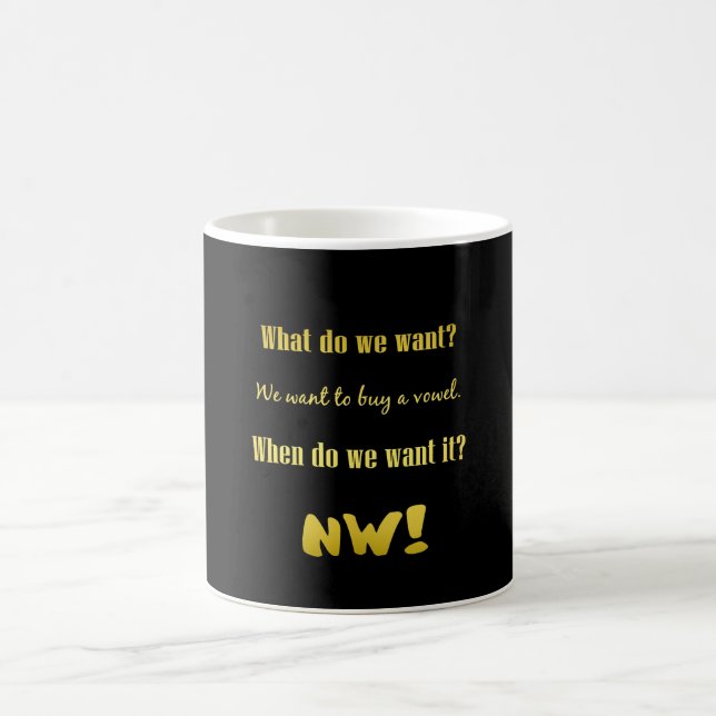 Funny Buy a Vowel — Now! Coffee Mug (Center)