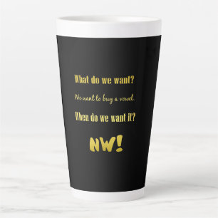Funny Buy a Vowel — Now! Latte Mug