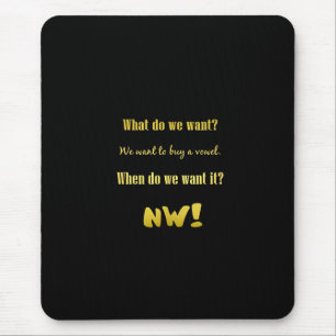 Funny Buy a Vowel — Now! Mouse Mat