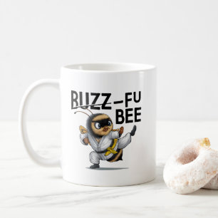 Funny Buzz-Fu Bee Martial Arts Coffee Mug