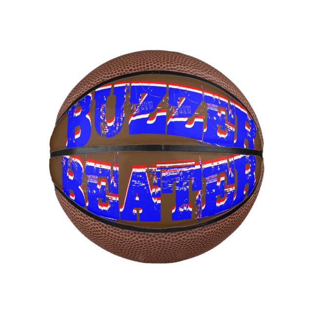 Funny Buzzer Beater USA Flag Colours Basketball (Front)