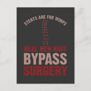 Funny Bypass Open Heart Surgery Recovery Gift Postcard