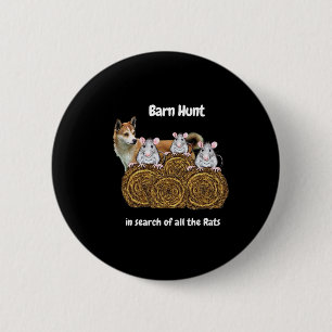 Funny Byrn Hunt In Search Of Rats With A Norwegian 6 Cm Round Badge