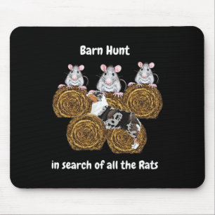 Funny Byrn Hunt - In Search Of Rats With Blue Merl Mouse Mat