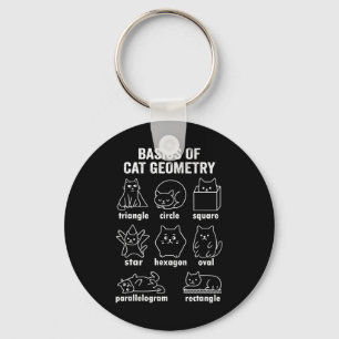 Funny Bysics Of Cat Geometry Byck To School Math T Key Ring